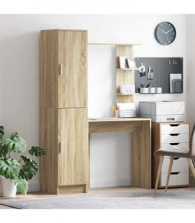 vidaXL Desk 2 pcs Sonoma Oak