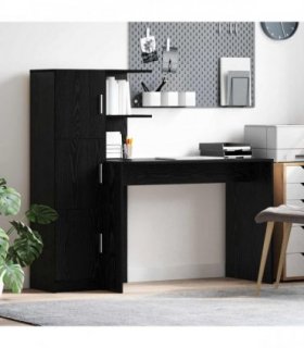 vidaXL Desk 2 pcs Black Oak — V0671995815