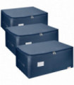 Storage Bags Organiser 105L Blue 600D Oxford fabric 3pk - 105lt Underbed