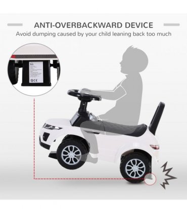 Ride On Car - 3-in-1 Foot To Floor Slider Toddler w/ Horn Steering White