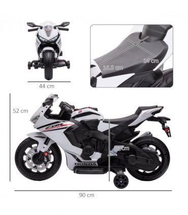 Honda Licensed 6V Kids Electric Motorbike Ride On Car for 3-5 Years  HOMCOM