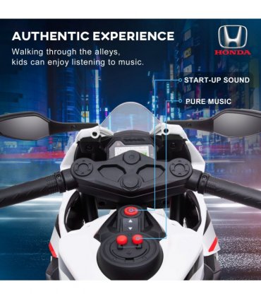 Honda Licensed 6V Kids Electric Motorbike Ride On Car for 3-5 Years  HOMCOM