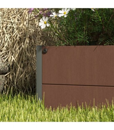 Outsunny Raised Garden Bed with Trellis Standing Patio Planter Box Light Brown