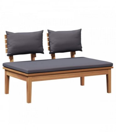 vidaXL Garden Sofa Set 3 pcs Brown and Grey — Model: 2x bench +table