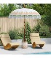 vidaXL Balinese Parasol Cream 180-190 cm Cotton and solid wood — Size: Diameter 180-190 cm