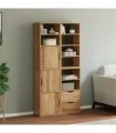 vidaXL Side Cabinets 4 pcs "ODDA" 40x24x79 cm Solid Wood Pine — Colour: natural, Model: 8 shelves 2 drawers