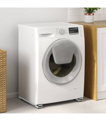 vidaXL Washing Machine Base Manual 2 pcs Silver 72 x 5 x 4.5 cm — Colour: White
