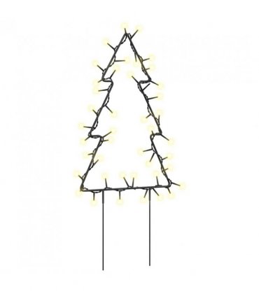 vidaXL Christmas Light Decorations with Spikes 3 pcs Tree 50 LEDs 30 cm — Size: 20 x 30 cm