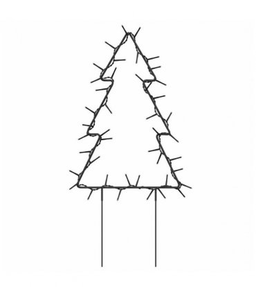 vidaXL Christmas Light Decorations with Spikes 3 pcs Tree 50 LEDs 30 cm — Size: 20 x 30 cm