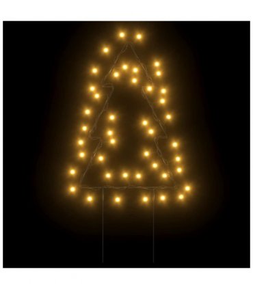 vidaXL Christmas Light Decorations with Spikes 3 pcs Tree 50 LEDs 30 cm — Size: 20 x 30 cm