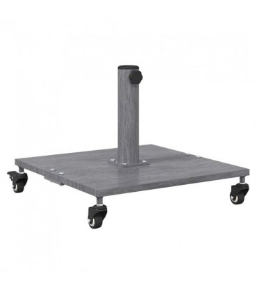 vidaXL Parasol Base Dark Grey Wood Look 45 x 45 x 31.5 cm — Model: with wheels