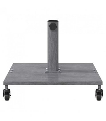 vidaXL Parasol Base Dark Grey Wood Look 45 x 45 x 31.5 cm — Model: with wheels