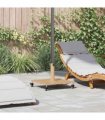 vidaXL Parasol Base Light Wood 45 x 45 x 31.5 cm — Colour: Light wood look, Model: with wheels