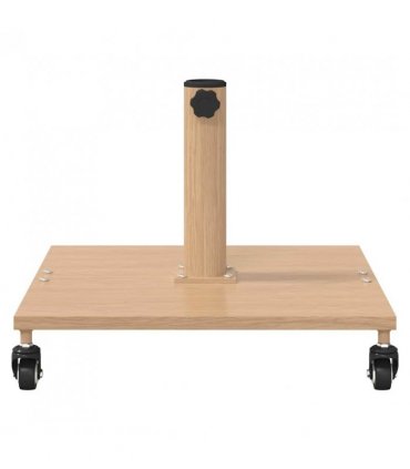 vidaXL Parasol Base Light Wood 45 x 45 x 31.5 cm — Colour: Light wood look, Model: with wheels