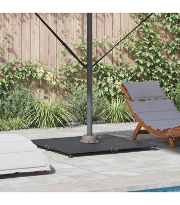 vidaXL Parasol Base Dark grey 100 x 100 x 4 cm Steel