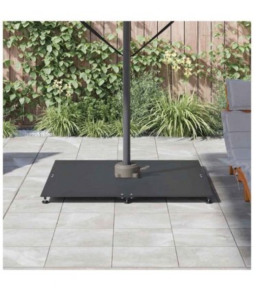 vidaXL Parasol Base Dark grey 100 x 100 x 4 cm Steel