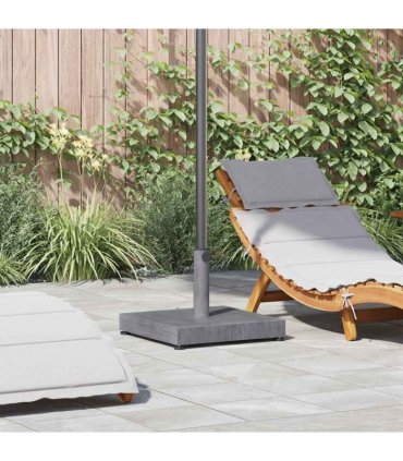 vidaXL Parasol Base Dark Grey Wood look 45 x 45 x 31.5 cm — Model: without wheels