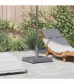 vidaXL Parasol Base Dark Grey Wood look 45 x 45 x 31.5 cm — Model: without wheels