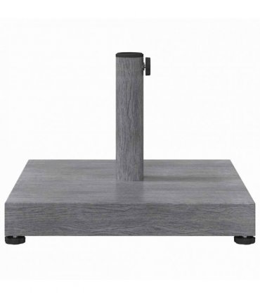 vidaXL Parasol Base Dark Grey Wood look 45 x 45 x 31.5 cm — Model: without wheels