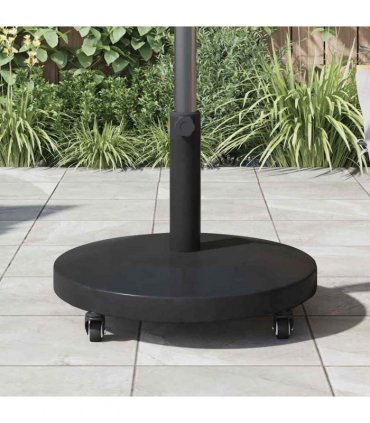 vidaXL Parasol Base Black 48 x 48 x 32 cm — Model: with wheels