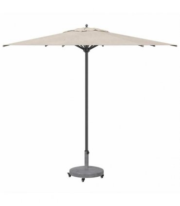 vidaXL Parasol Base Dark Grey Wood look 48 x 48 x 32 cm — Model: with wheels