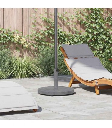 vidaXL Parasol Base Dark Grey Wood look 48 x 48 x 32 cm — Model: without wheels