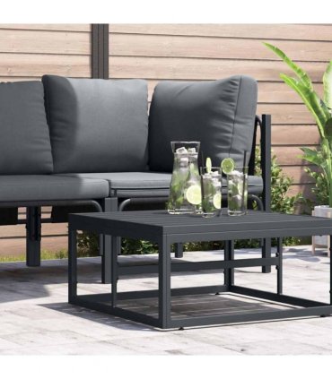 vidaXL Outdoor Furniture Anthracite 70 x 70.5 x 32 cm Steel — Model: Slat table