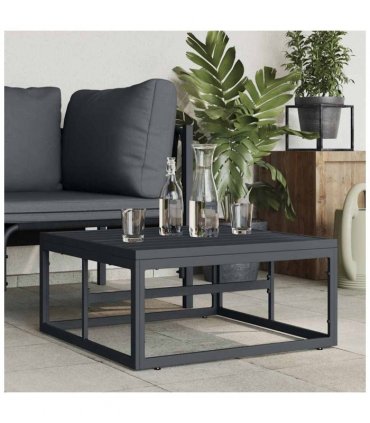 vidaXL Outdoor Furniture Anthracite 70 x 70.5 x 32 cm Steel — Model: Slat table