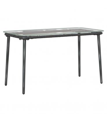 vidaXL Garden Table Black 80 x 40 x 45 cm Poly Rattan