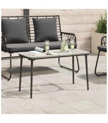 vidaXL Garden Table Black 80 x 40 x 45 cm Poly Rattan