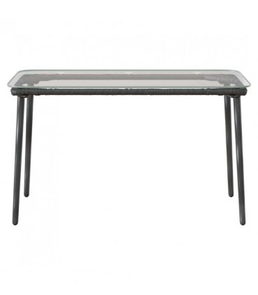 vidaXL Garden Table Black 80 x 40 x 45 cm Poly Rattan