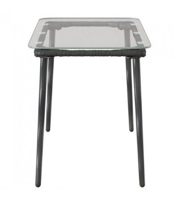 vidaXL Garden Table Black 80 x 40 x 45 cm Poly Rattan