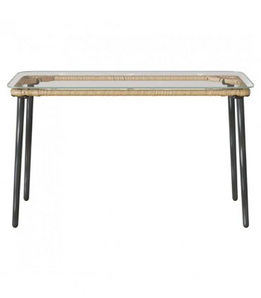vidaXL Garden Table Natural 80 x 40 x 45 cm Poly Rattan