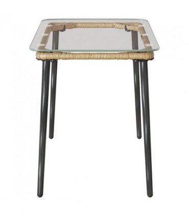 vidaXL Garden Table Natural 80 x 40 x 45 cm Poly Rattan