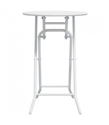 vidaXL Garden Table Folding White 50 x 50 x 72 cm Metal