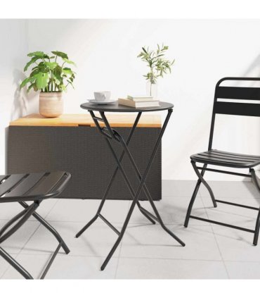 vidaXL Garden Table Folding Anthracite 50 x 50 x 72 cm Metal