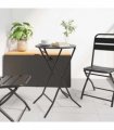 vidaXL Garden Table Folding Anthracite 50 x 50 x 72 cm Metal