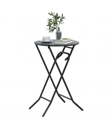vidaXL Garden Table Folding Anthracite 50 x 50 x 72 cm Metal