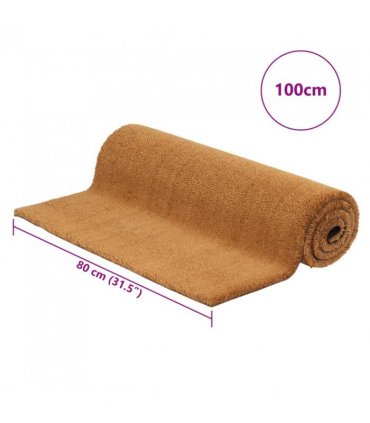 vidaXL Door Mat Natural 80x100 cm Tufted Coir — Size: 80 x 100 cm