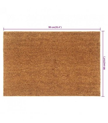 vidaXL Door Mat Natural 60x90 cm Tufted Coir — Size: 60 x 90 cm