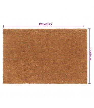 vidaXL Door Mat Natural 65x100 cm Tufted Coir — Size: 65 x 100 cm