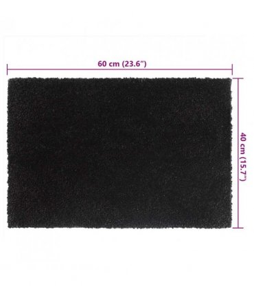 vidaXL Door Mat Black 40x60 cm Tufted Coir — Size: 40 x 60 cm