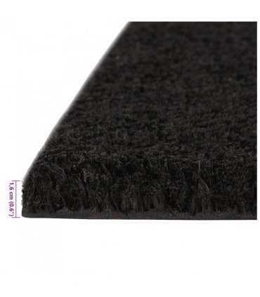 vidaXL Door Mat Black 40x60 cm Tufted Coir — Size: 40 x 60 cm