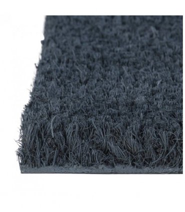 vidaXL Door Mat Dark Grey Half Round 40x60 cm Tufted Coir — Size: 40 x 60 cm