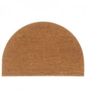vidaXL Door Mat Natural Half Round 60x90 cm Tufted Coir — Size: 60 x 90 cm