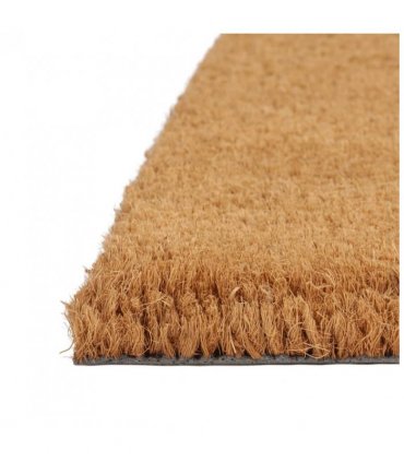vidaXL Door Mat Natural Half Round 60x90 cm Tufted Coir — Size: 60 x 90 cm