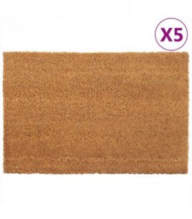 vidaXL Door Mats 5 pcs Natural 40x60 cm Tufted Coir — Size: 40 x 60 cm