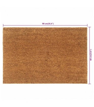 vidaXL Door Mat Natural 60x90 cm Tufted Coir — Size: 60 x 90 cm — V0671999606