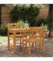 vidaXL Garden Dining Set 3 pcs Brown Solid Acacia Wood — Model: Cross-back design