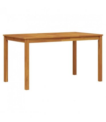 vidaXL Garden Dining Set 7 pcs Brown Solid Acacia Wood — Size: 140 cm table length, Model: Cross-back design